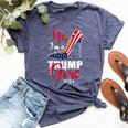 Yes I'm A Trump Girl Stilettos High Heel Us Flag Trump 2024 Bella Canvas T-shirt Heather Navy