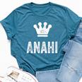 Anahi The Queen Crown & Name Called Anahi Bella Canvas T-shirt Heather Deep Teal