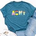 Aunt Of The Birthday Princess Girl Family Matching Bella Canvas T-shirt Heather Deep Teal