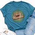Barry Manilow Circle Retro Vintage Music Bella Canvas T-shirt Heather Deep Teal