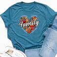 Cute Fall Autumn Season Matching Family Thanksgiving 2024 Bella Canvas T-shirt Heather Deep Teal