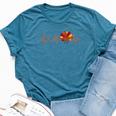 Ekg Heartbeat Turkey Nurse Nursing School Fall Thanksgiving Bella Canvas T-shirt Heather Deep Teal