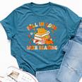Fall In Love With Reading Book Autumn Pumpkins And Teachers Bella Canvas T-shirt Heather Deep Teal