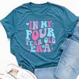 In My Four Year Old Era Girl Boy 4Th Birthday 4 Year Old Bella Canvas T-shirt Heather Deep Teal