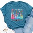 Girl Taylor First Name Personalized Groovy 80'S Pink Bella Canvas T-shirt Heather Deep Teal