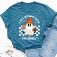 Halloween Math Teacher A Day Without Math Too Spooky Bella Canvas T-shirt Heather Deep Teal