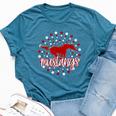 Mustangs School Spirit Football Mom Mustang Pride Teacher Bella Canvas T-shirt Heather Deep Teal