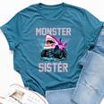 Shark Monster Truck Sister Monster Truck Are My Jam Truck Bella Canvas T-shirt Heather Deep Teal