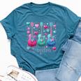 Taylor First Name Personalized Groovy 80'S Pink Retro Bella Canvas T-shirt Heather Deep Teal
