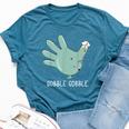 Turkey Glove Nurse Thanksgiving Bella Canvas T-shirt Heather Deep Teal