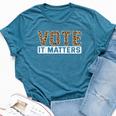 Vote It Matters Voting Rights Bella Canvas T-shirt Heather Deep Teal