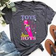 Adult Humor Saying Toys Before Boys Hilarious Women Bella Canvas T-shirt Heather Dark Grey
