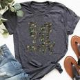Ca-Mo Black Girl Magic Camouflage Melanin Black Que-En Woman Bella Canvas T-shirt Heather Dark Grey