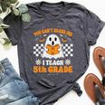 You Can't Scare Me I Teach 5Th Grade Retro Teacher Halloween Bella Canvas T-shirt Heather Dark Grey