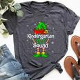 Christmas Kindergarten Elf Squad Teacher Student Bella Canvas T-shirt Heather Dark Grey