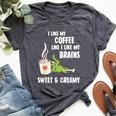 Coffee Zombie Undead Caffeine Addict Halloween Bella Canvas T-shirt Heather Dark Grey