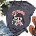 Graphic Cute Baby Cry Baby Girl Bella Canvas T-shirt Heather Dark Grey