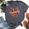 Cute Fall Autumn Season Matching Family Thanksgiving 2024 Bella Canvas T-shirt Heather Dark Grey