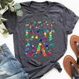 Dot Day 2024 Colorful Polka Dots Happy Dot Day Girls Dot Day Bella Canvas T-shirt Heather Dark Grey