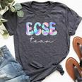 Ecse Team Groovy Back To School Cute Teachers Girl Bella Canvas T-shirt Heather Dark Grey