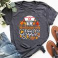 Er Thanksgiving Nurse Crew Thanksgiving Emergency Nurse Bella Canvas T-shirt Heather Dark Grey