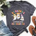 Everyone Communicates Differently Halloween Autism Teacher Bella Canvas T-shirt Heather Dark Grey