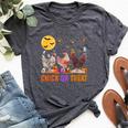 Fall Halloween Chicken Pumpkin Chick Or Treat Spooky Bella Canvas T-shirt Heather Dark Grey