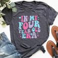 In My Four Year Old Era Girl Boy 4Th Birthday 4 Year Old Bella Canvas T-shirt Heather Dark Grey