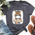 Friends Giving 2024 Thanksgiving Friendsgiving Messy Bun Bella Canvas T-shirt Heather Dark Grey
