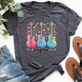 Girl Taylor First Name Personalized Groovy 80'S Pink Bella Canvas T-shirt Heather Dark Grey