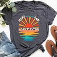 Groovy Sunset Here Comes The Son Daddy To Be Father's Day Bella Canvas T-shirt Heather Dark Grey