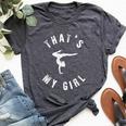 Gymnast Gymnastics That's My Girl Cheer Mom Dad Team Coach Bella Canvas T-shirt Heather Dark Grey