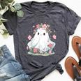Halloween Ghost Flower Costume Girls Halloween Bella Canvas T-shirt Heather Dark Grey
