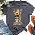 July 44Th Birthday 1980 Awesome Teddy Bear Bella Canvas T-shirt Heather Dark Grey