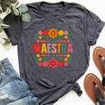 Maestra Spanish Teacher Bilingual Bella Canvas T-shirt Heather Dark Grey