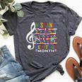 Music Teacher Kid National Hispanic Heritage Month Bella Canvas T-shirt Heather Dark Grey