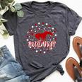 Mustangs School Spirit Football Mom Mustang Pride Teacher Bella Canvas T-shirt Heather Dark Grey