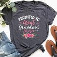 Promoted To Great Grandma Est 2025 First Time Grandma Bella Canvas T-shirt Heather Dark Grey