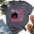 This Queen Makes 45 Look Fabulous 45Th Birthday Queen Afro Bella Canvas T-shirt Heather Dark Grey