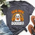 Read More Books Cute Booooks Ghost Pumpkin Teacher Halloween Bella Canvas T-shirt Heather Dark Grey
