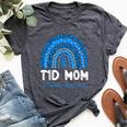 T1d Mom Diabetes Awareness Type 1 Diabetes Mother Rainbow Bella Canvas T-shirt Heather Dark Grey