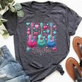 Taylor First Name Personalized Groovy 80'S Pink Retro Bella Canvas T-shirt Heather Dark Grey