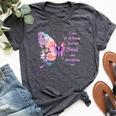 I Can Do All Things Through Christ Pretty Butterfly Bella Canvas T-shirt Heather Dark Grey