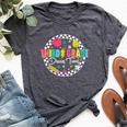 Third Grade Dream Team Back To School Tour Teacher On Back Bella Canvas T-shirt Heather Dark Grey