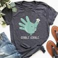 Turkey Glove Nurse Thanksgiving Bella Canvas T-shirt Heather Dark Grey