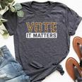 Vote It Matters Voting Rights Bella Canvas T-shirt Heather Dark Grey
