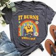 It Burns When I Pee Saying Sarcastic Bella Canvas T-shirt Heather Deep Teal