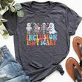 Inclusion Isn't Scary Ghost Mummy Halloween Slp Sped Teacher Bella Canvas T-shirt Heather Deep Teal