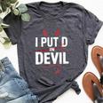 I Put D In Devil Halloween Matching Couple Women Bella Canvas T-shirt Heather Deep Teal