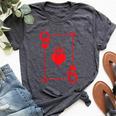Queen Hearts Card Costume Playing Cards Queen Of Hearts Bella Canvas T-shirt Heather Deep Teal